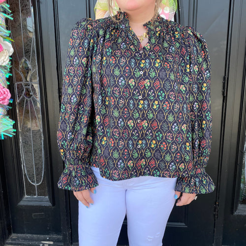 Erin Blouse- Navy