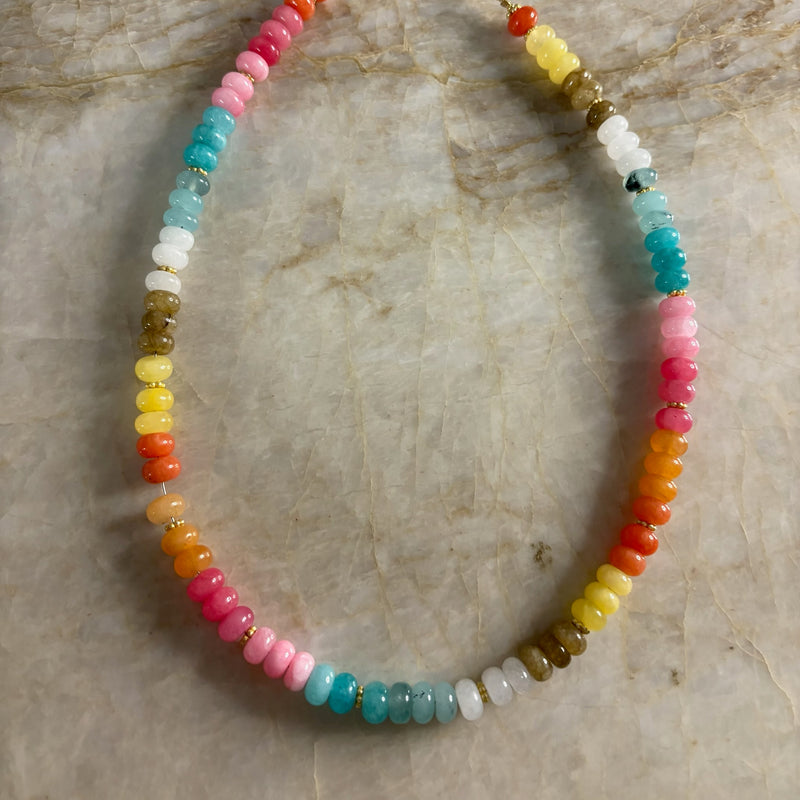 Sweetie Necklace- Brown & Pastel