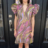 Marble Dress - Green Mix