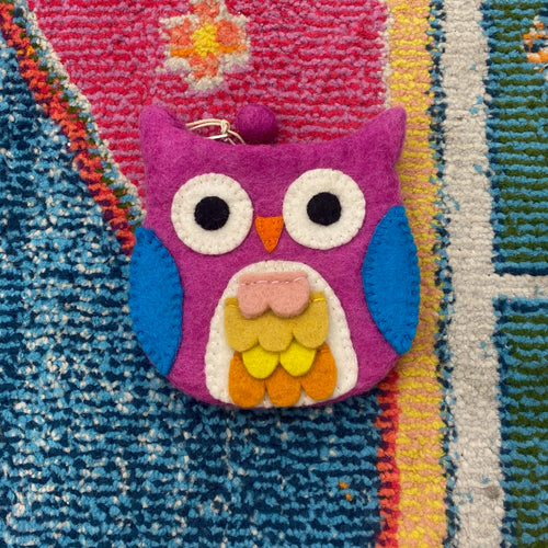 Felt Coin Purse- Owl