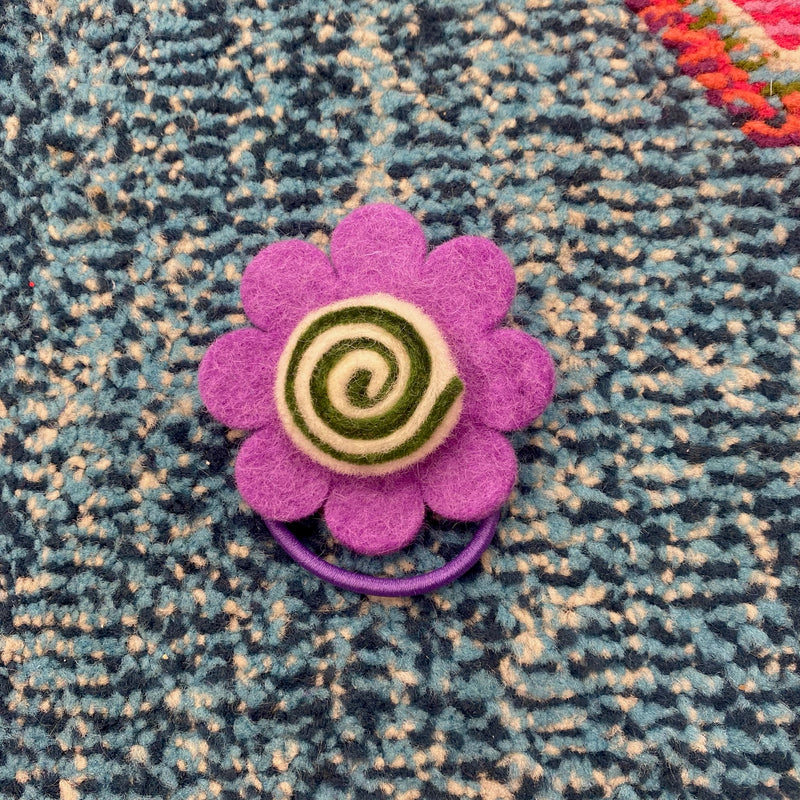 Flower Hair Ties- Swirly