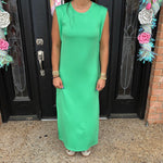 Sleeveless Maxi Dress- Green