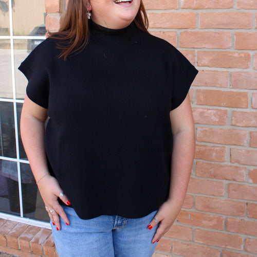 Simple Sweater Top - Black