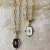 Large Enamel Cross Necklace