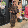 Paisley Print Set- Brown