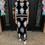 Paisley Sweater Set- White