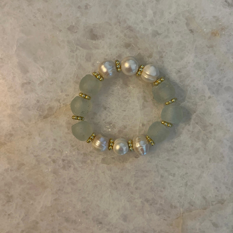 Coastal Beaded Bracelet With Pearls