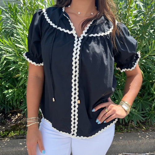 The Lola Blouse- Black