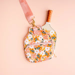 Pink Floral Pickleball Paddle Pouch