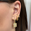Mother of Pearl Cross Piece Earrings
