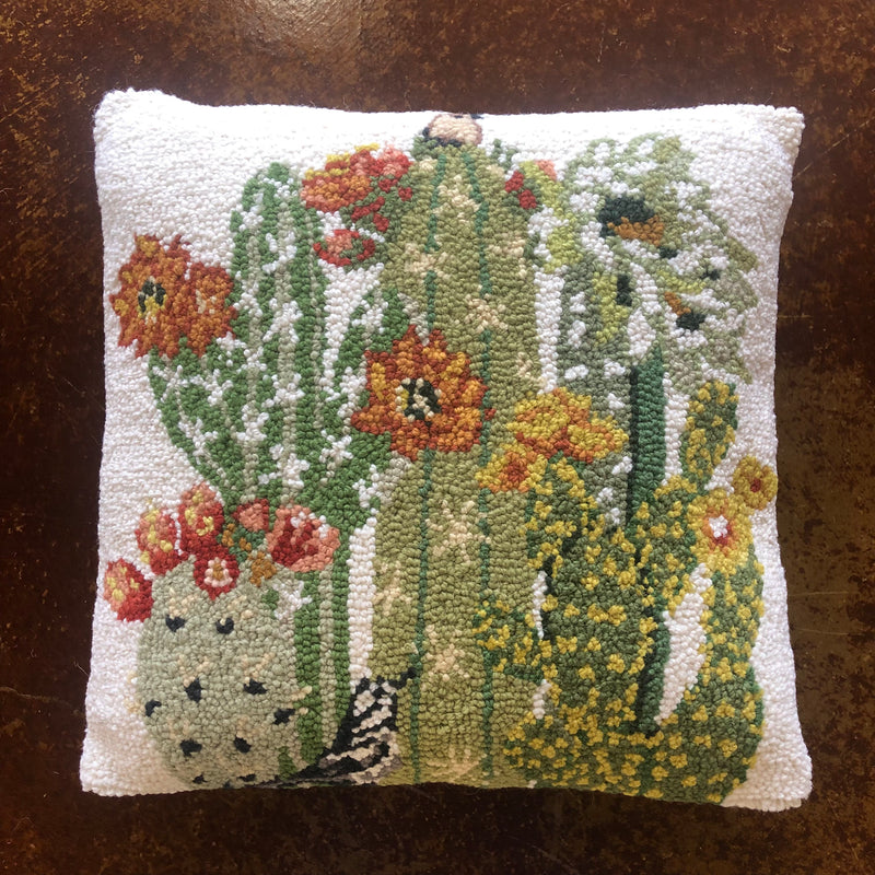 Cactus floral pillow