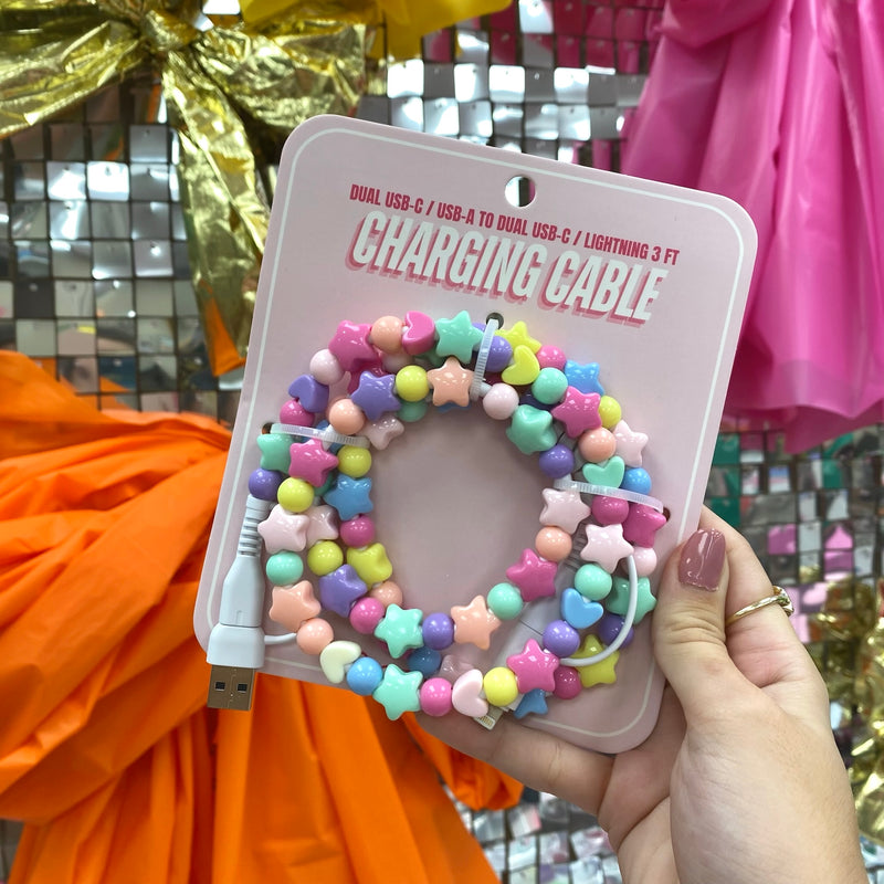 Multi Color Beaded Phone Charger