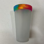 22oz Clear Silipint cup and lid