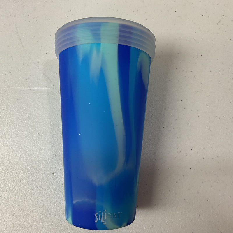 22oz Blue Multi Silipint Cup and Lid