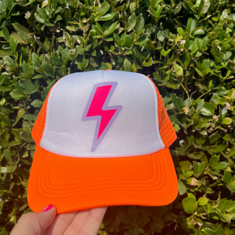 Orange LFD lightning bolt hat