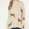 Cheetah Print Sweater (Oatmeal)