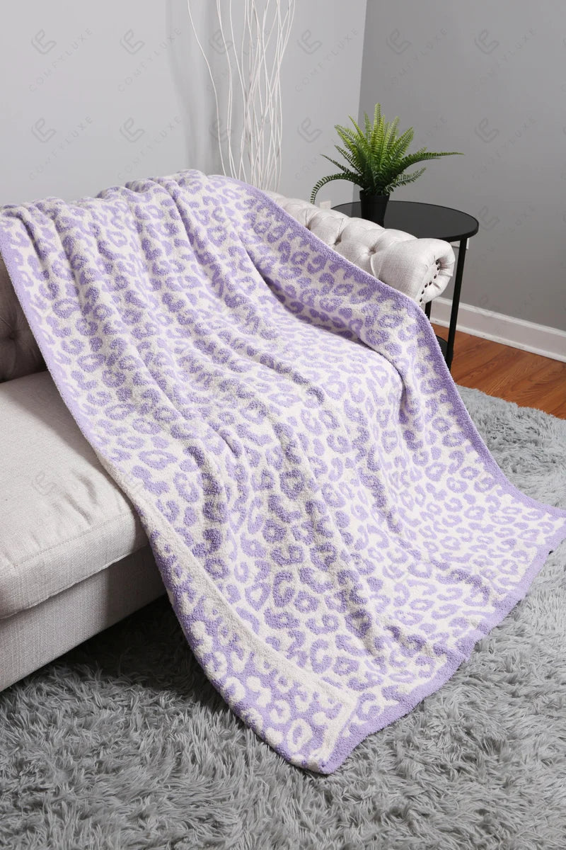 Colorful cheetah comfy luxe blanket
