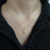 Baguette Cross Necklace