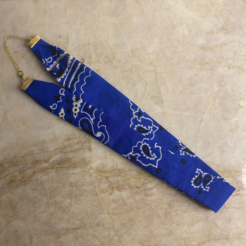 Bandana Necklace- One Color- Royal Blue