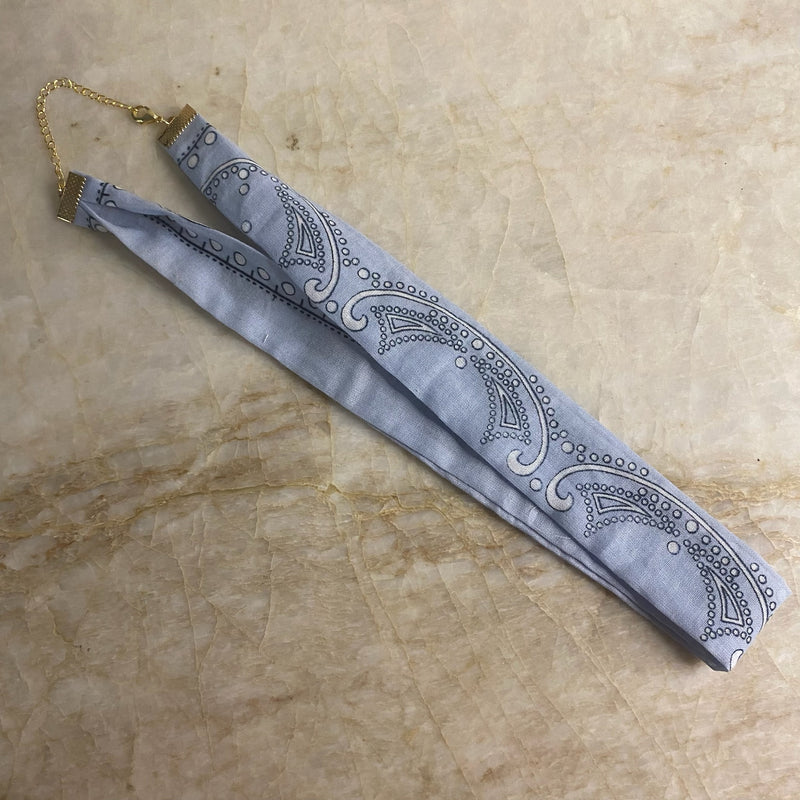 Bandana Necklace- One Color- Soft blue