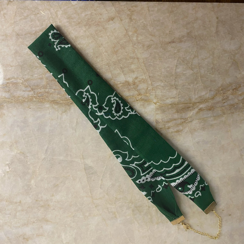Bandana Necklace- One color-Kelly green