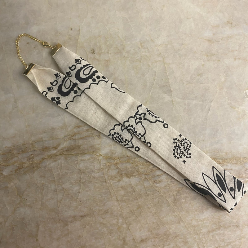Bandana Necklace- One Color- Beige