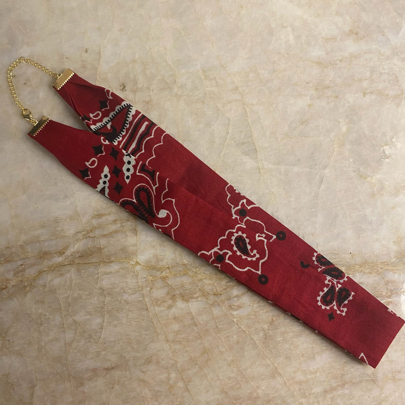 Bandana Necklace- One Color- Maroon