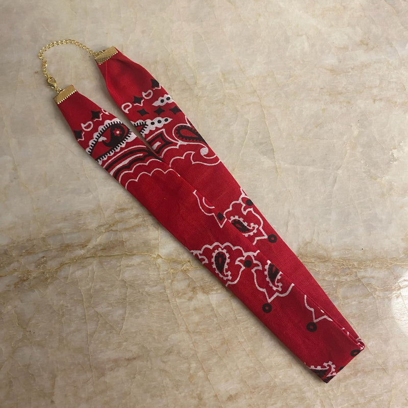 Bandana Necklace- One Color- Red