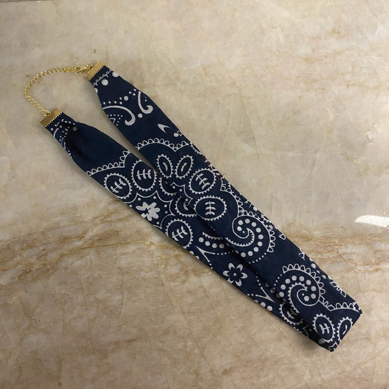 Bandana Necklace- One Color- Navy