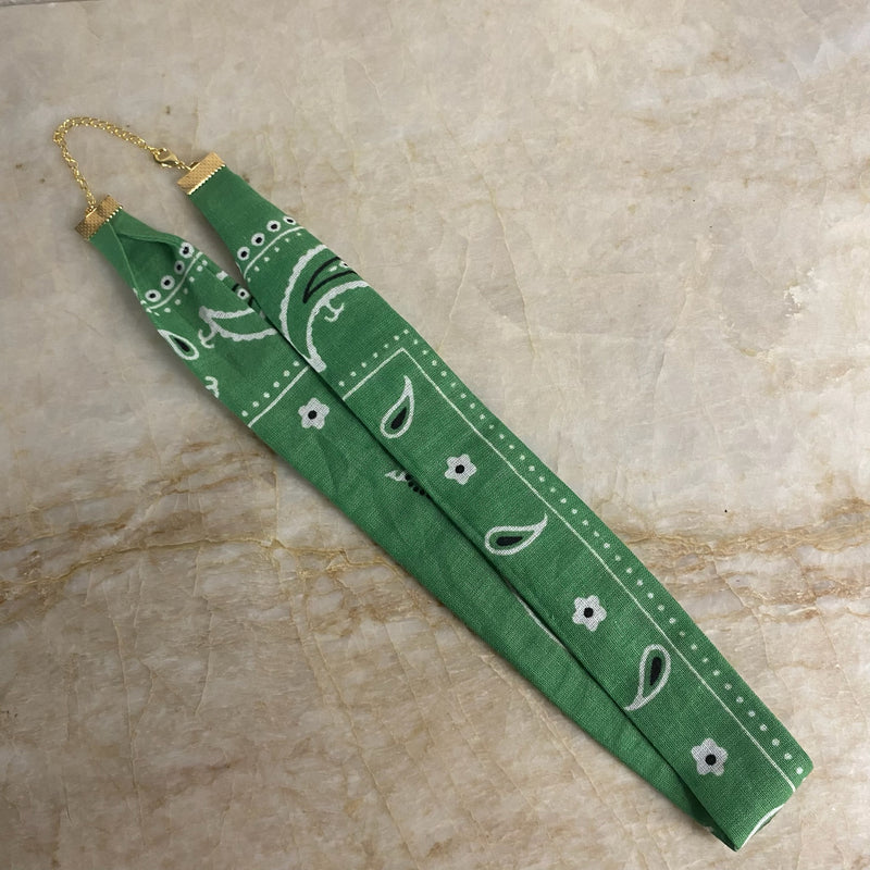 Bandana Necklace- One color- Bright Green