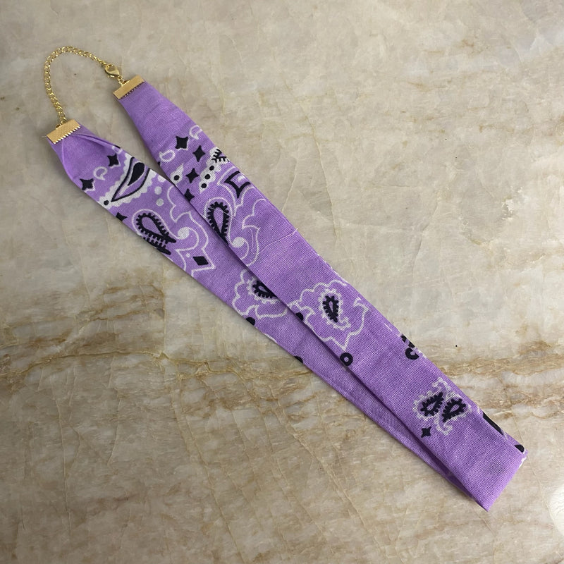 Bandana Necklace- One Color- Light Purple