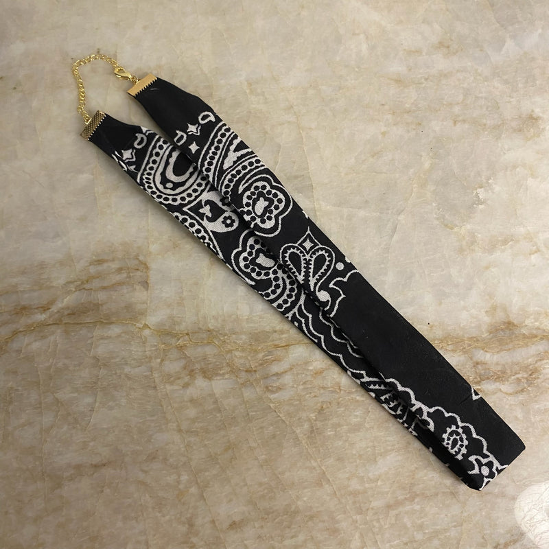 Bandana Necklace- One Color- Black
