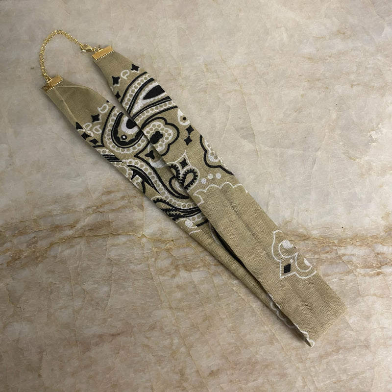 Bandana Necklace- One Color- Tan