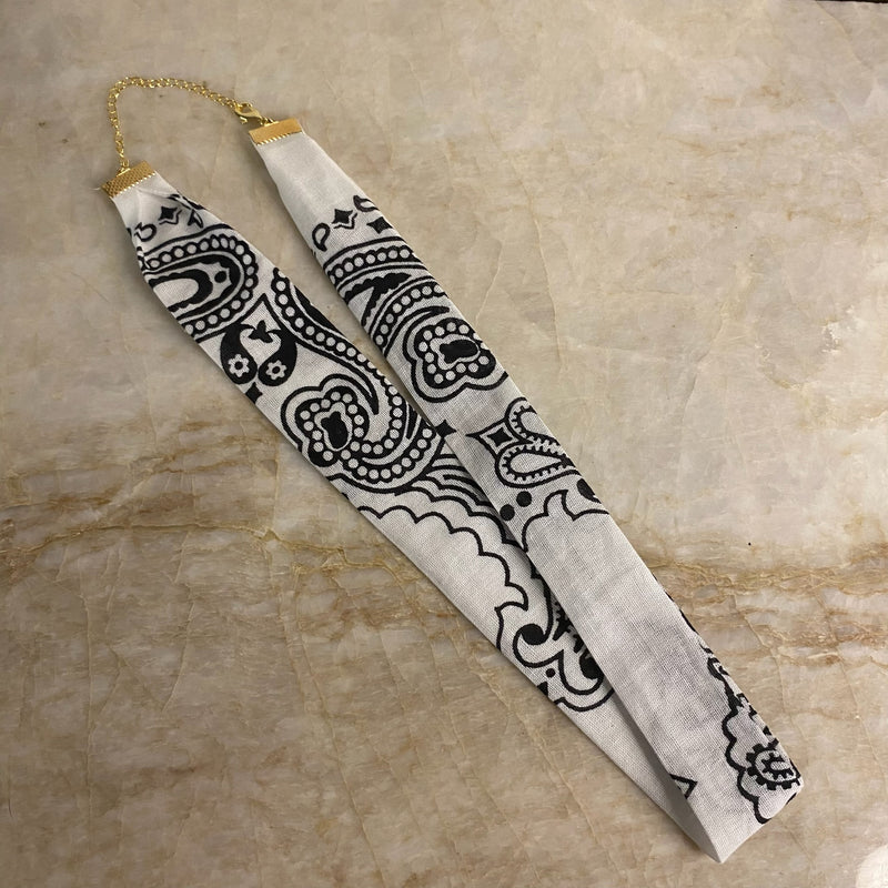Bandana Necklace- One Color- White