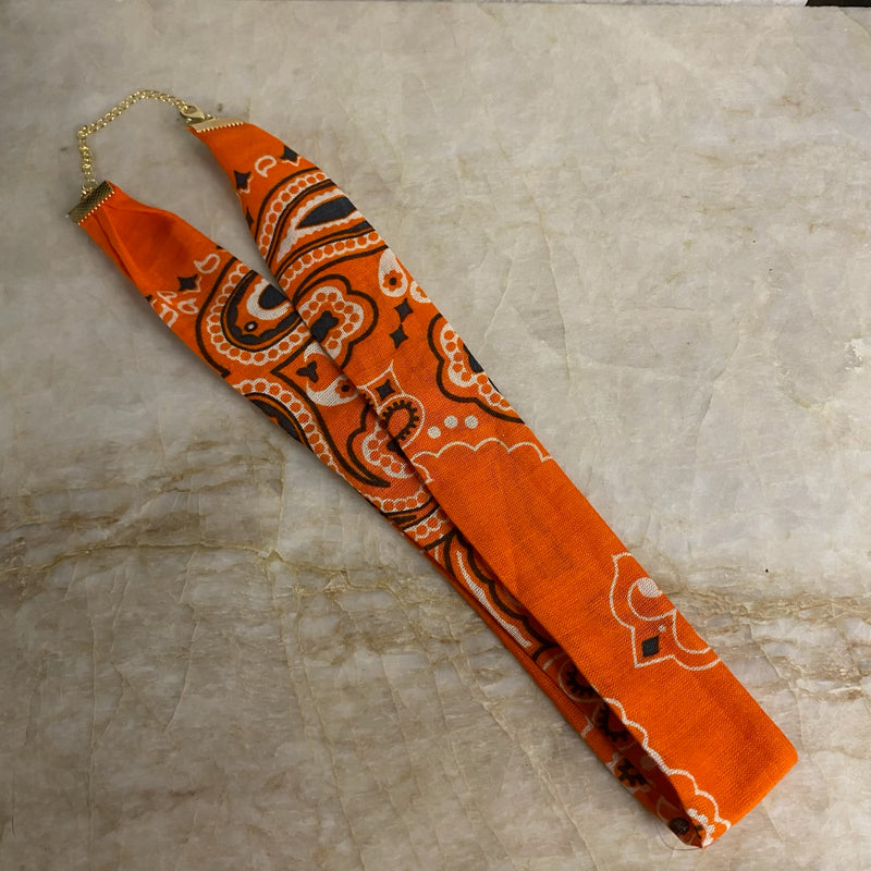 Bandana Necklace- One Color- Orange