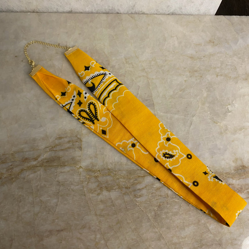Bandana Necklace- One Color- Golden Yellow