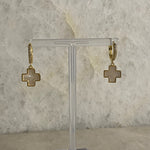 Mother of Pearl Cross Earrings