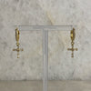 Baguette Cross Earrings