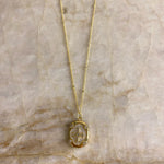 Mother of Pearl Cross Piece Necklace