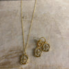Mother of Pearl Cross Piece Earrings