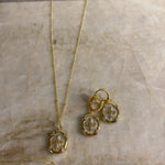 Mother of Pearl Cross Piece Earrings