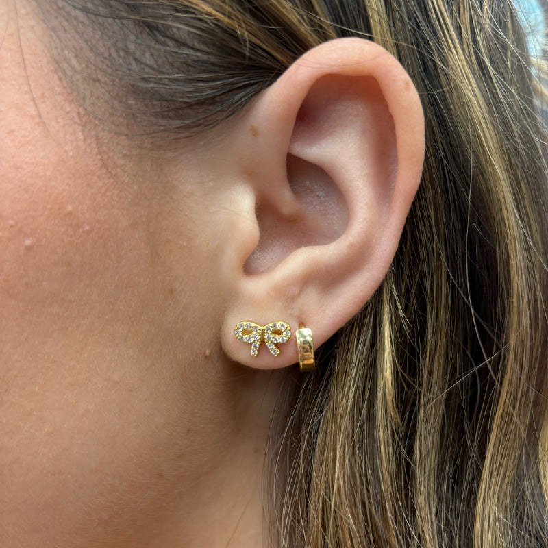 Pave Bow Studs