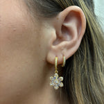 Floral Pave Earrings