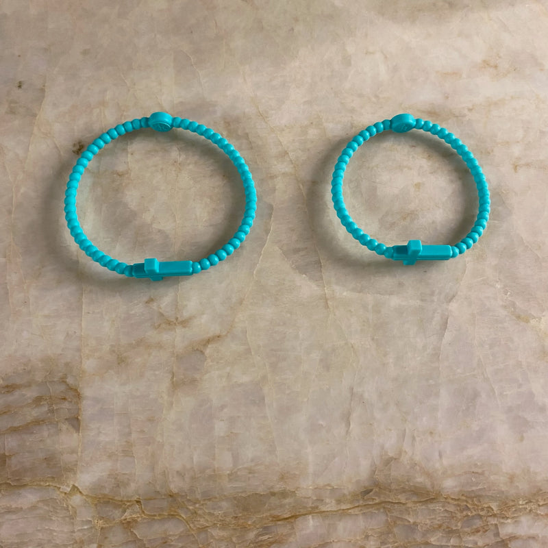 Silicone Jesus Bracelet- Turquoise
