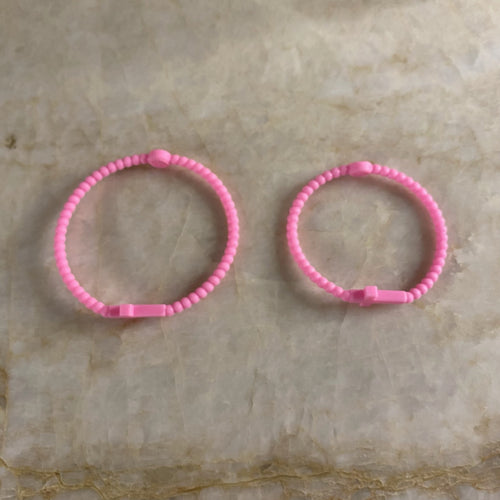 Silicone Jesus Bracelet- Bubblegum Pink
