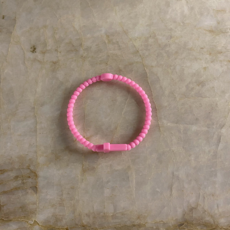 Silicone Jesus Bracelet- Bubblegum Pink