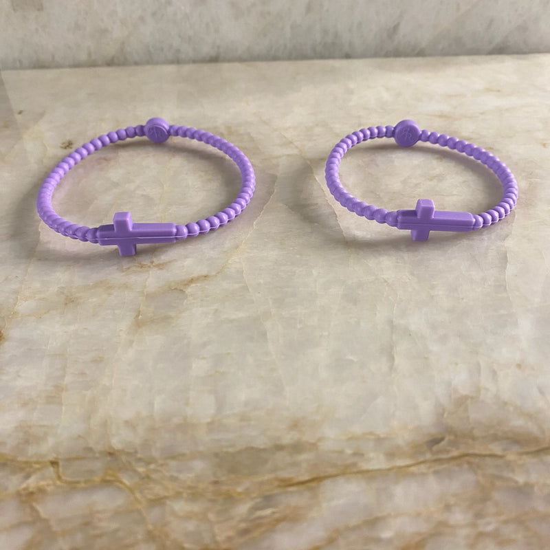 Silicone Jesus Bracelet- Orchid