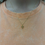 Gold Beaded Cross Necklace