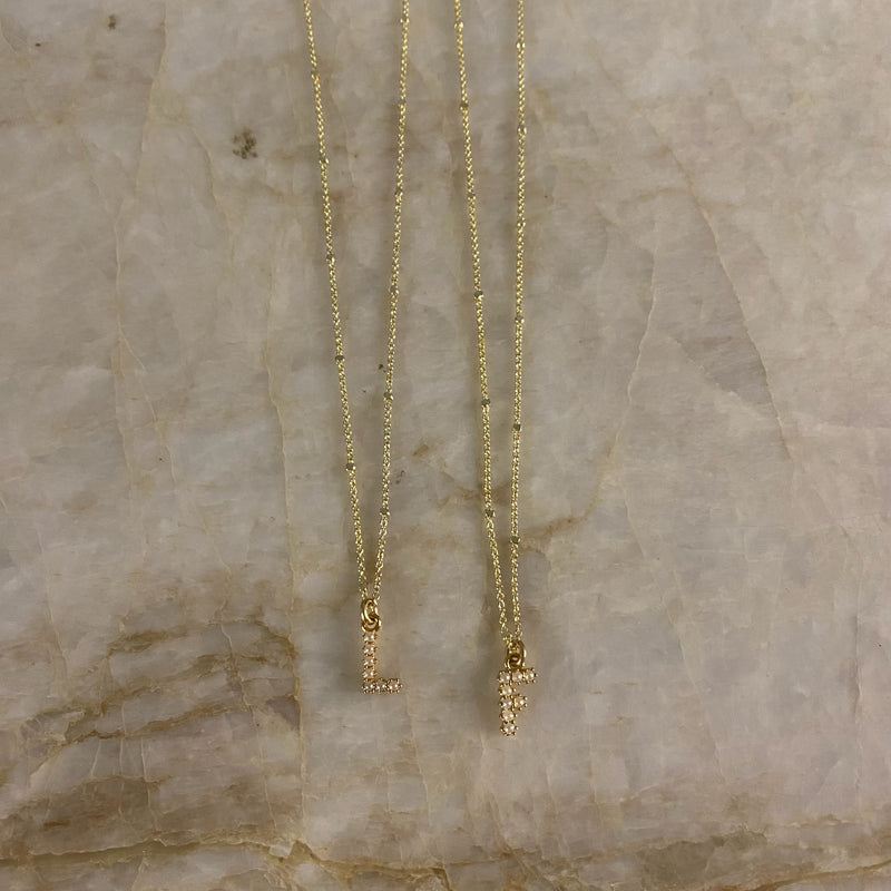 Pearl Initial Necklace