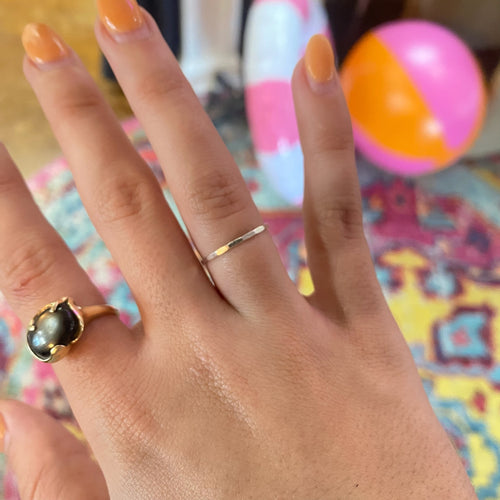 Hammered Stackable Ring- Sterling Silver